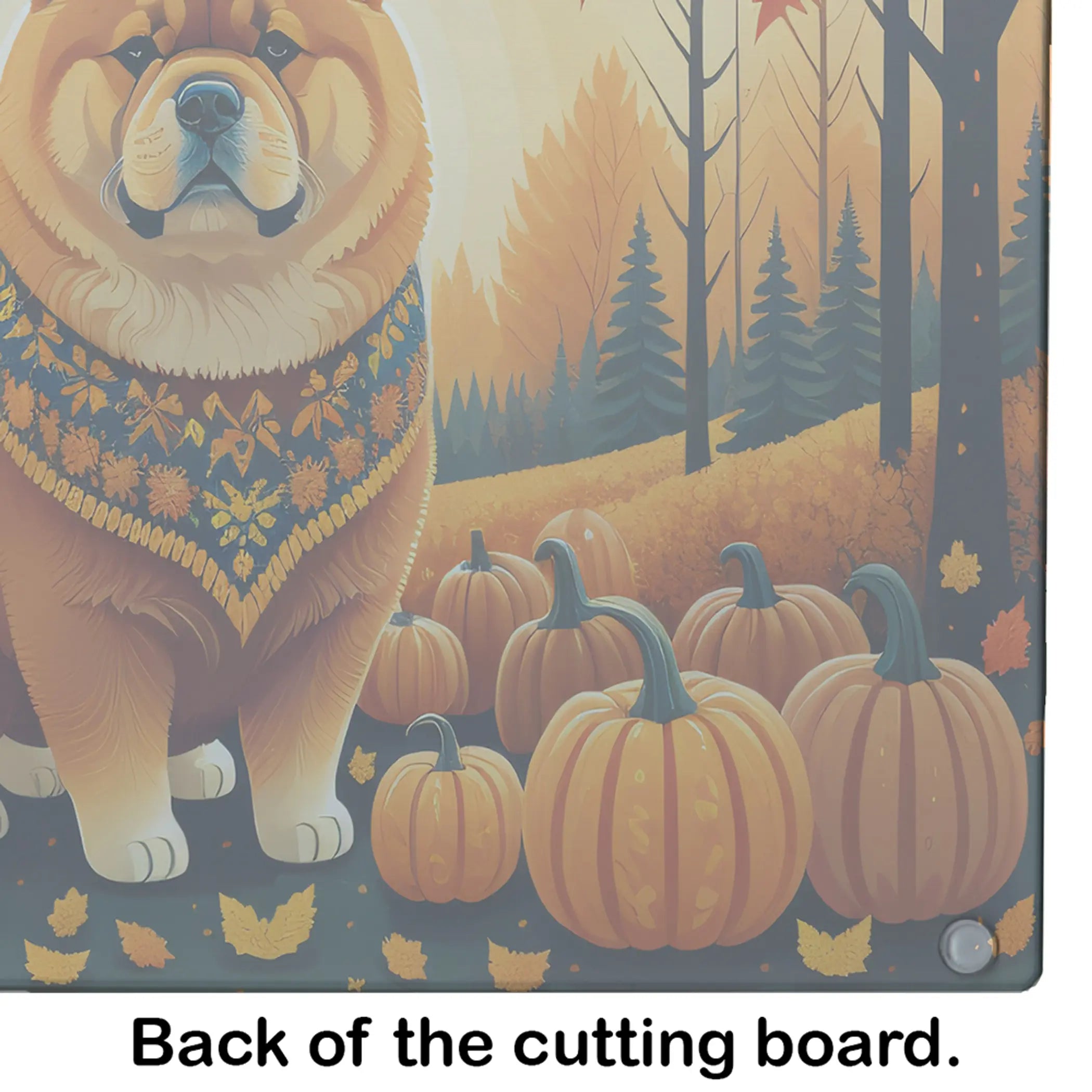 Chow Chow Fall Glass Cutting Board Caroline's Treasures