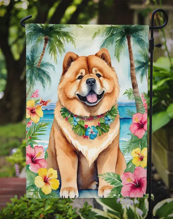 Chow Chow Luau Garden Flag Caroline's Treasures