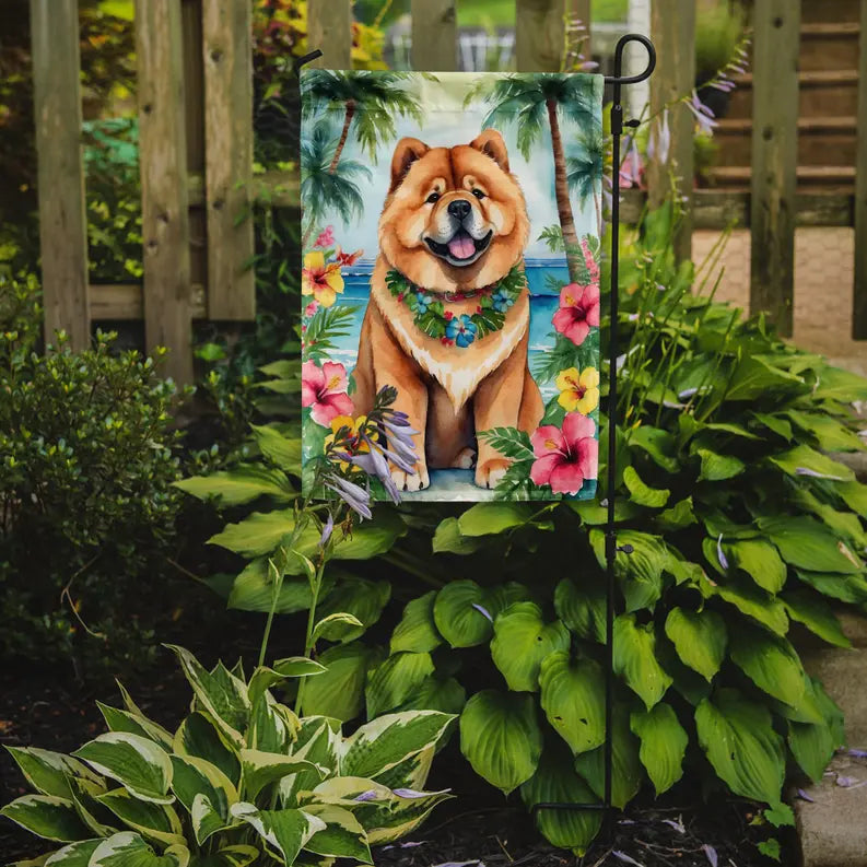 Chow Chow Luau Garden Flag Caroline's Treasures