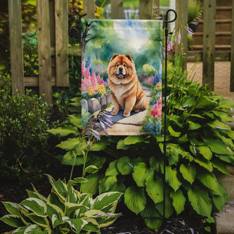 Chow Chow Spring Path Garden Flag Caroline's Treasures
