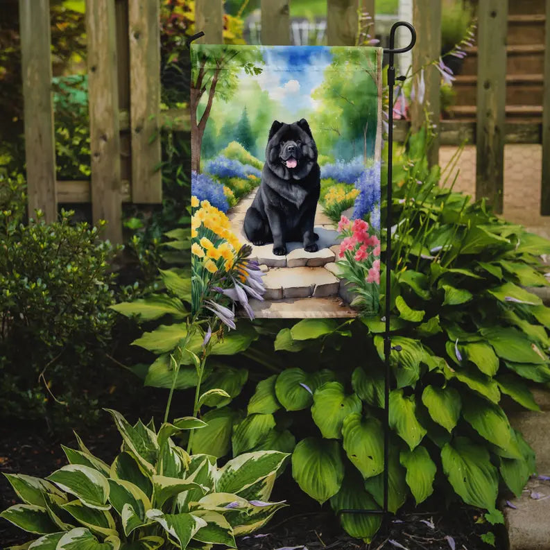 Chow Chow Spring Path Garden Flag Caroline's Treasures