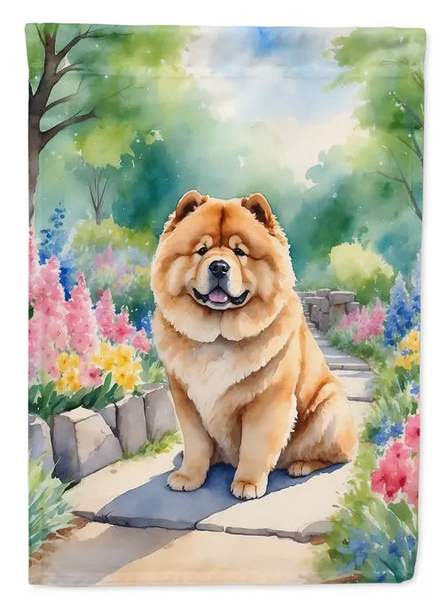 Chow Chow Spring Path Garden Flag Caroline's Treasures