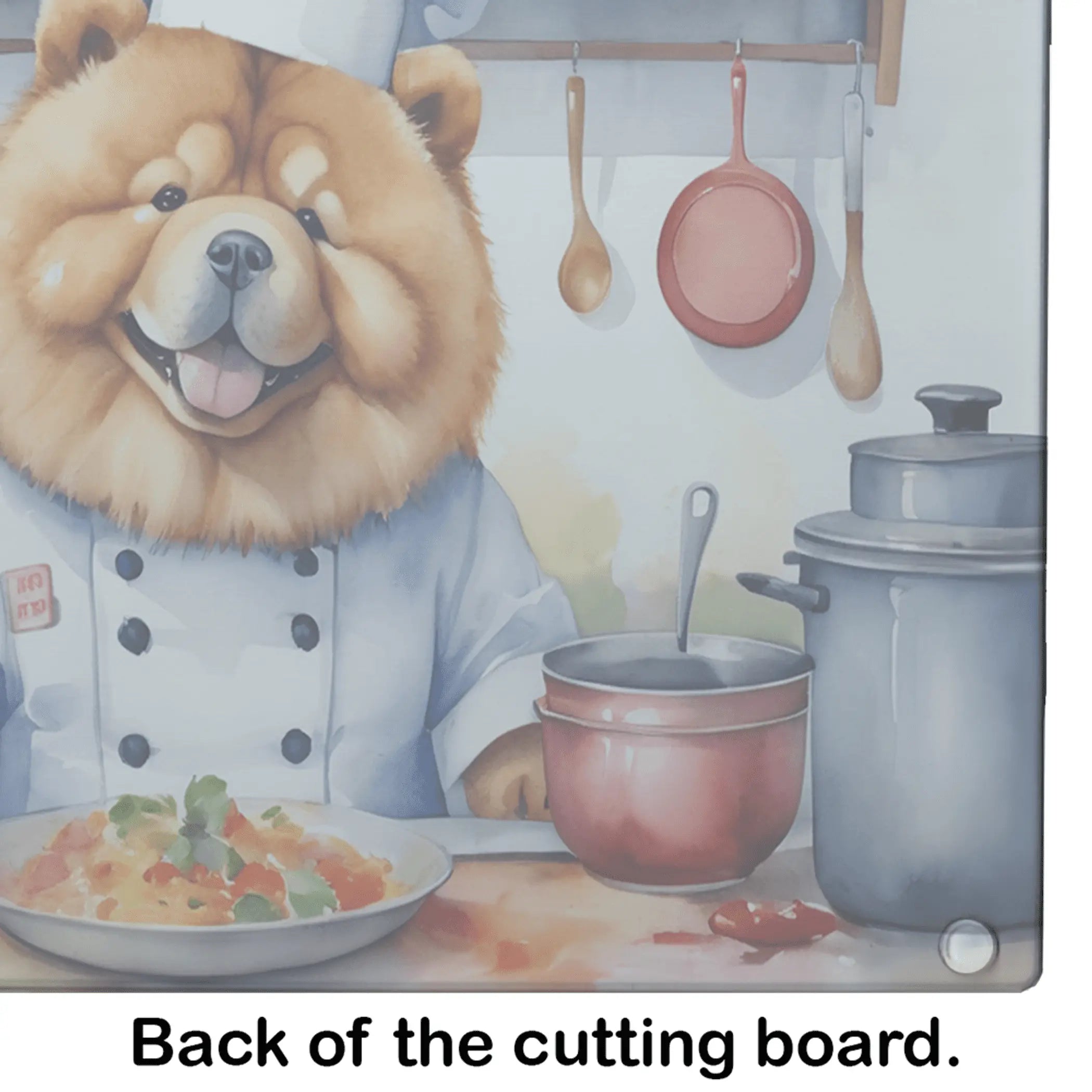 Chow Chow The Chef Glass Cutting Board Caroline's Treasures