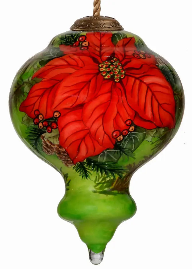 Christmas Beauties Cardinal Hand Painted Glass Ornament Inner Beauty Gifts