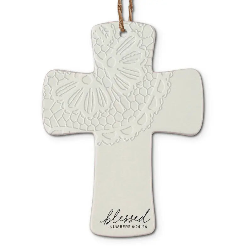 Christmas Ornament Cross Lace Blessed Dicksons Inc