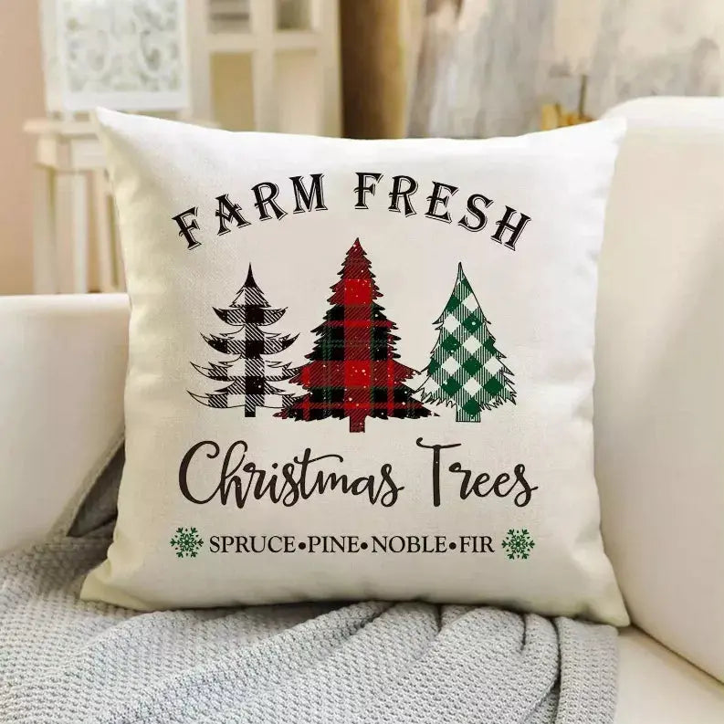 Christmas Throw Pillow Covers, 18X18In Delmar Décor