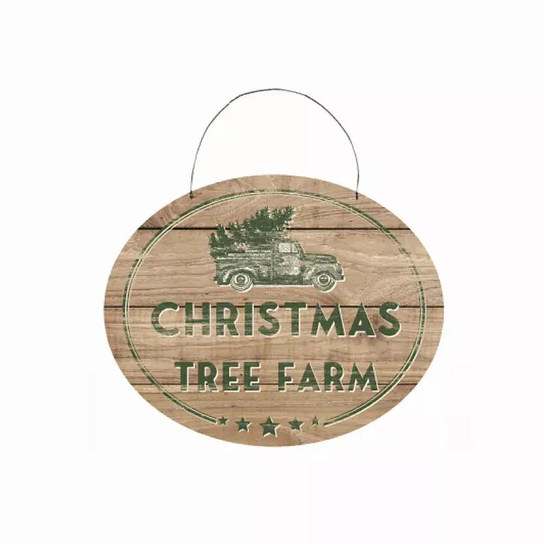 Christmas Tree Farm Sign 10"L x 8"H MDF Melrose Intl.