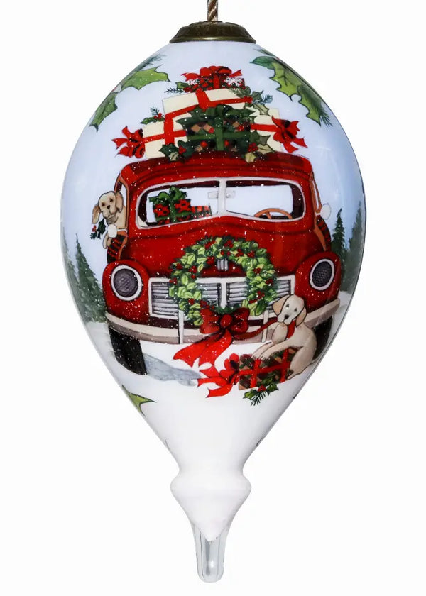 Christmas gifts car Hand Painted Glass Ornament Inner Beauty Gifts