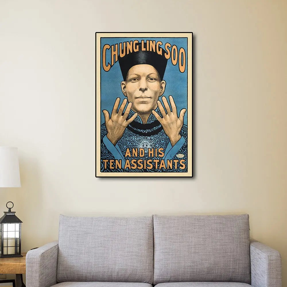 Chung Ling Soo Vintage Magic Unframed Print Wall Art - GreatEagleInc