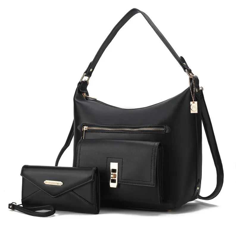 Clara Vegan Leather Womens Shoulder Bag & Wristlet Wallet MKF Colletion by Mia K.