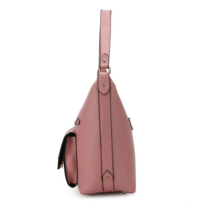 Clara Vegan Leather Womens Shoulder Bag & Wristlet Wallet MKF Colletion by Mia K.