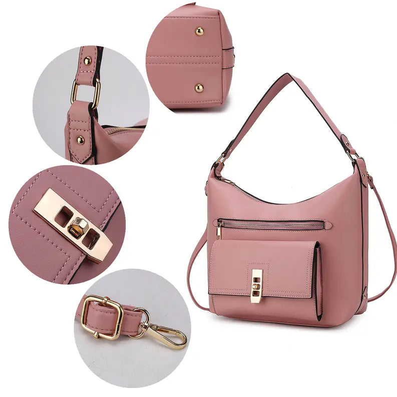 Clara Vegan Leather Womens Shoulder Bag & Wristlet Wallet MKF Colletion by Mia K.
