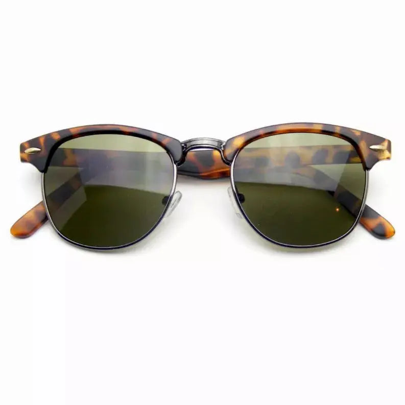 Classic Half Frame Vintage Inspired Horned Rim Sunglasses Sunglass Memphis