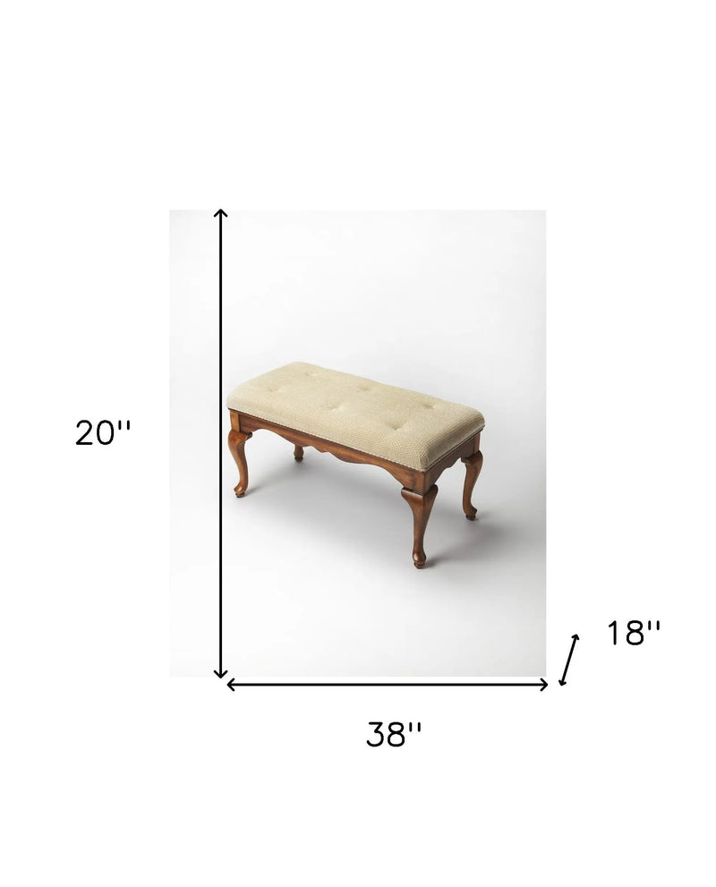 Classic Olive Brown Bench Homeroots Living Room