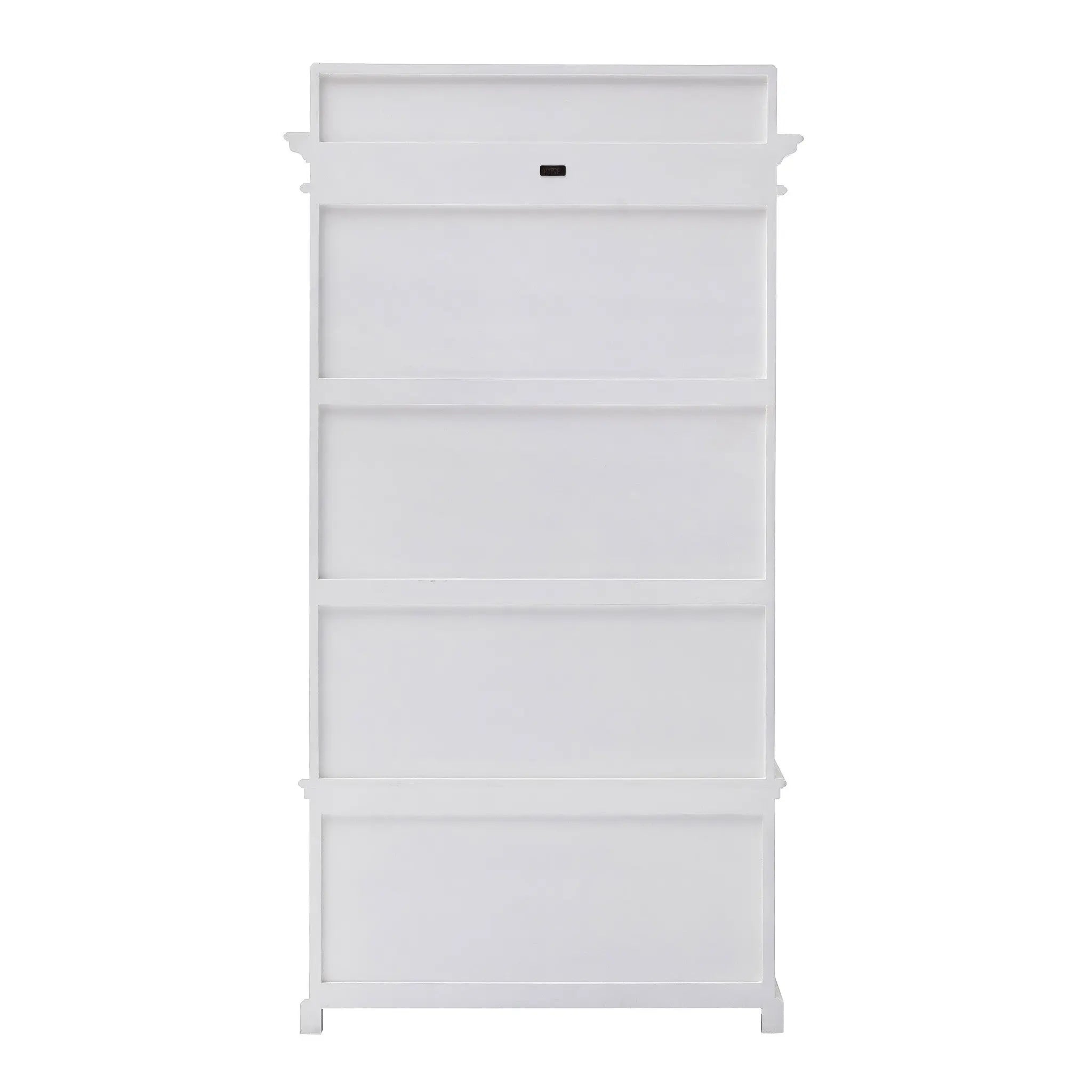 Classic White Entryway Coat Rack and Bench with Drawers Homeroots Organization