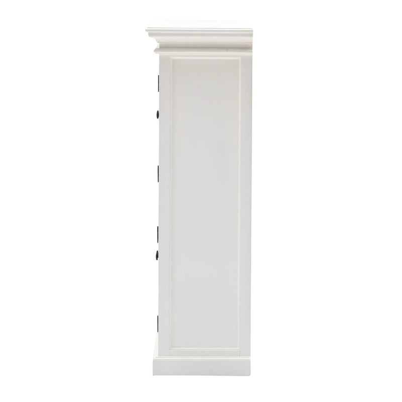 Classic White Two Level Storage Cabinet Homeroots Kitchen & Dining