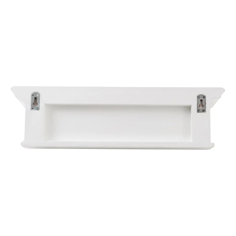 Classic White Wood Wide Four Hook Hanging Coat Rack Homeroots Organization