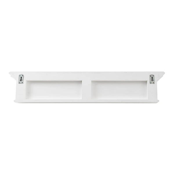 Classic White Wood Wide Six Hook Coat Rack Homeroots Organization