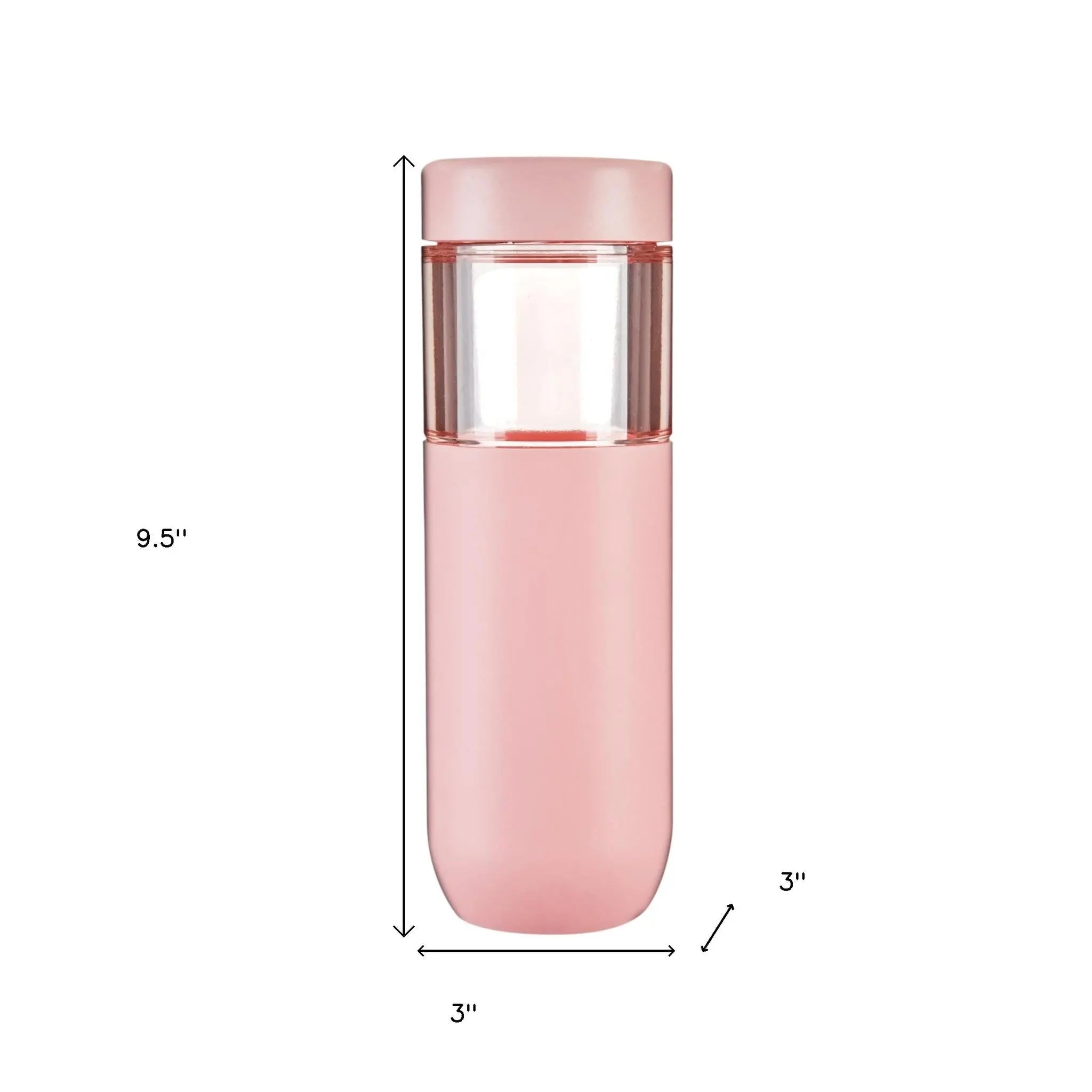 Clear And Blush Stainless Steel Straight Shape Stemless Drinking Glass Homeroots Kitchen & Dining