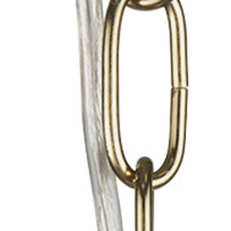 Clear And Gold Single Metal Dimmable Ceiling Light With Clear Shades Homeroots Lighting