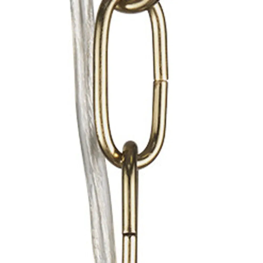 Clear And Gold Single Metal Dimmable Ceiling Light With Clear Shades Homeroots Lighting