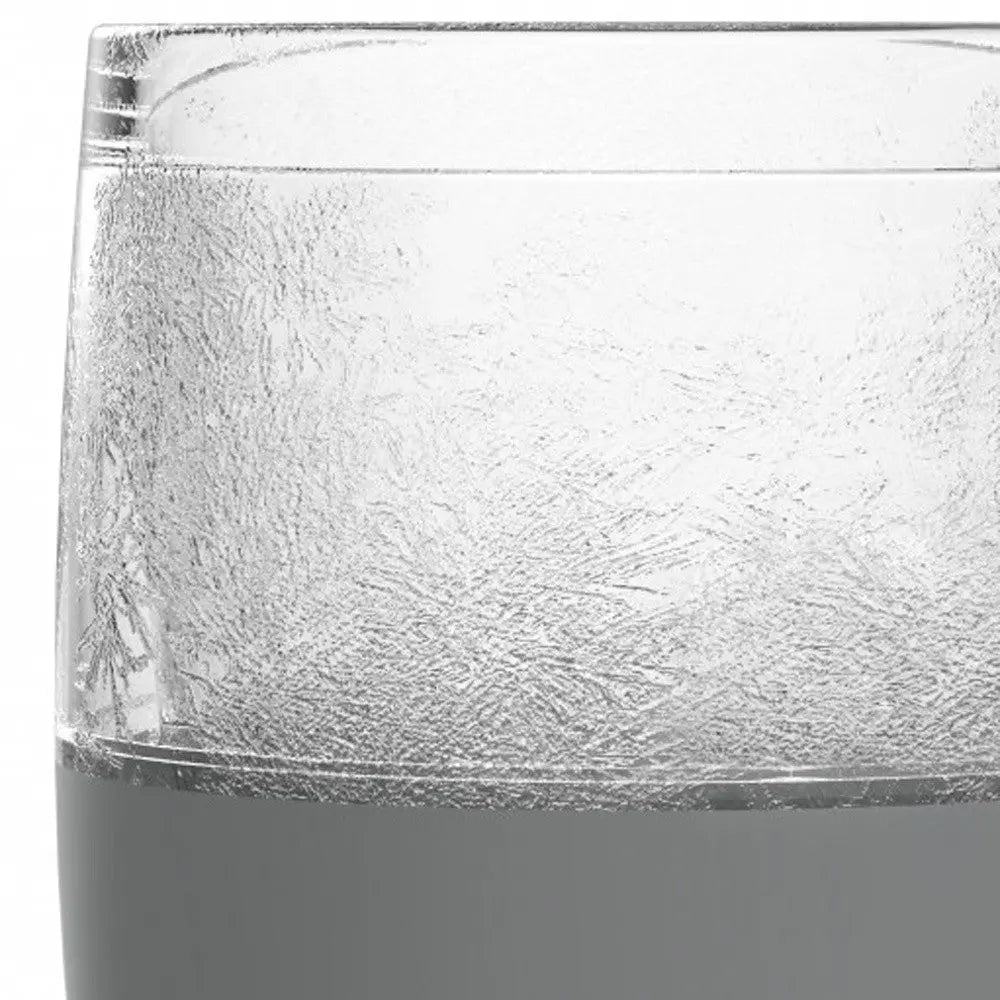 Clear And Gray Tritan Plastic Unique Shape Stemless Pint Glass Homeroots Kitchen & Dining
