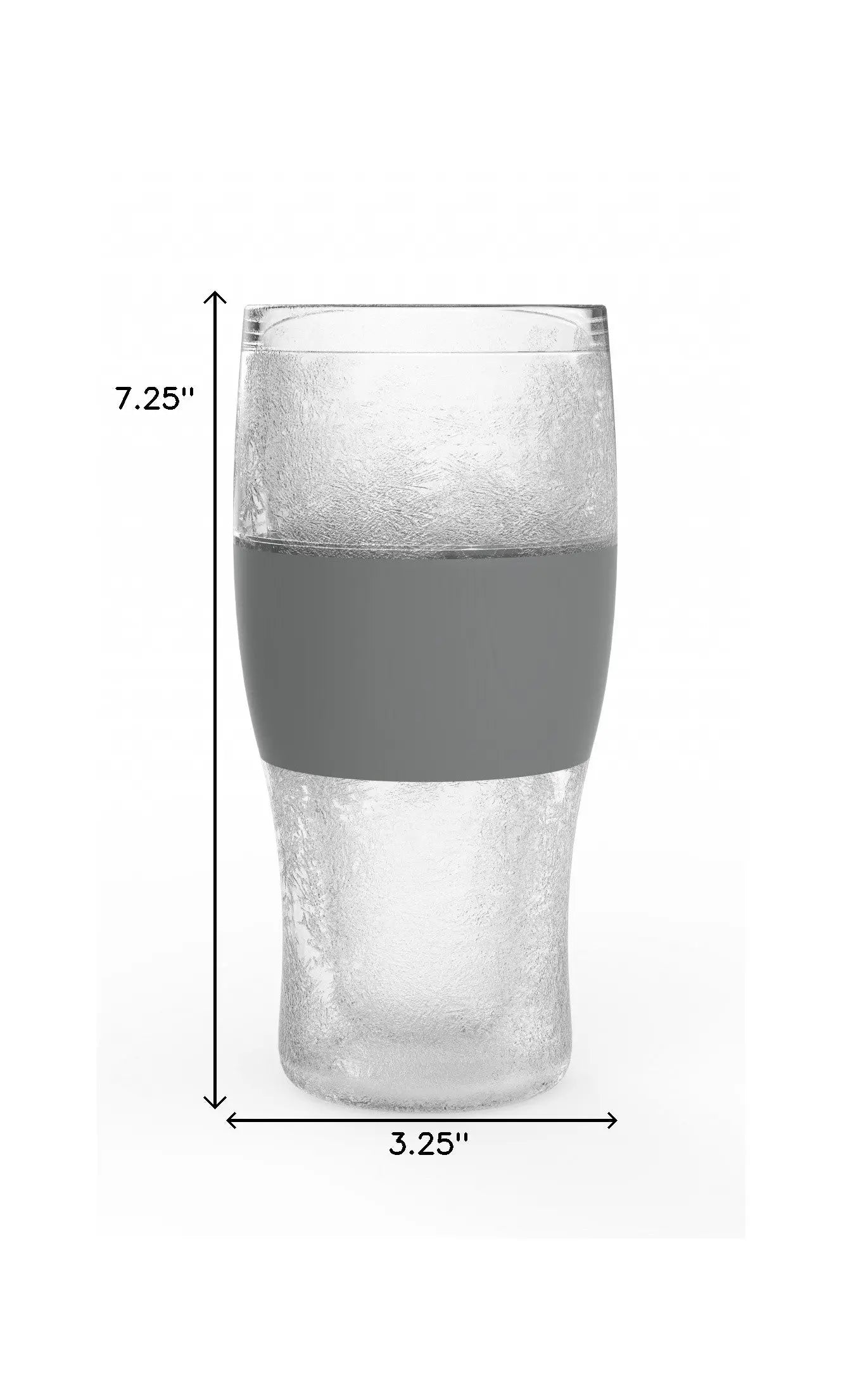 Clear And Gray Tritan Plastic Unique Shape Stemless Pint Glass Homeroots Kitchen & Dining