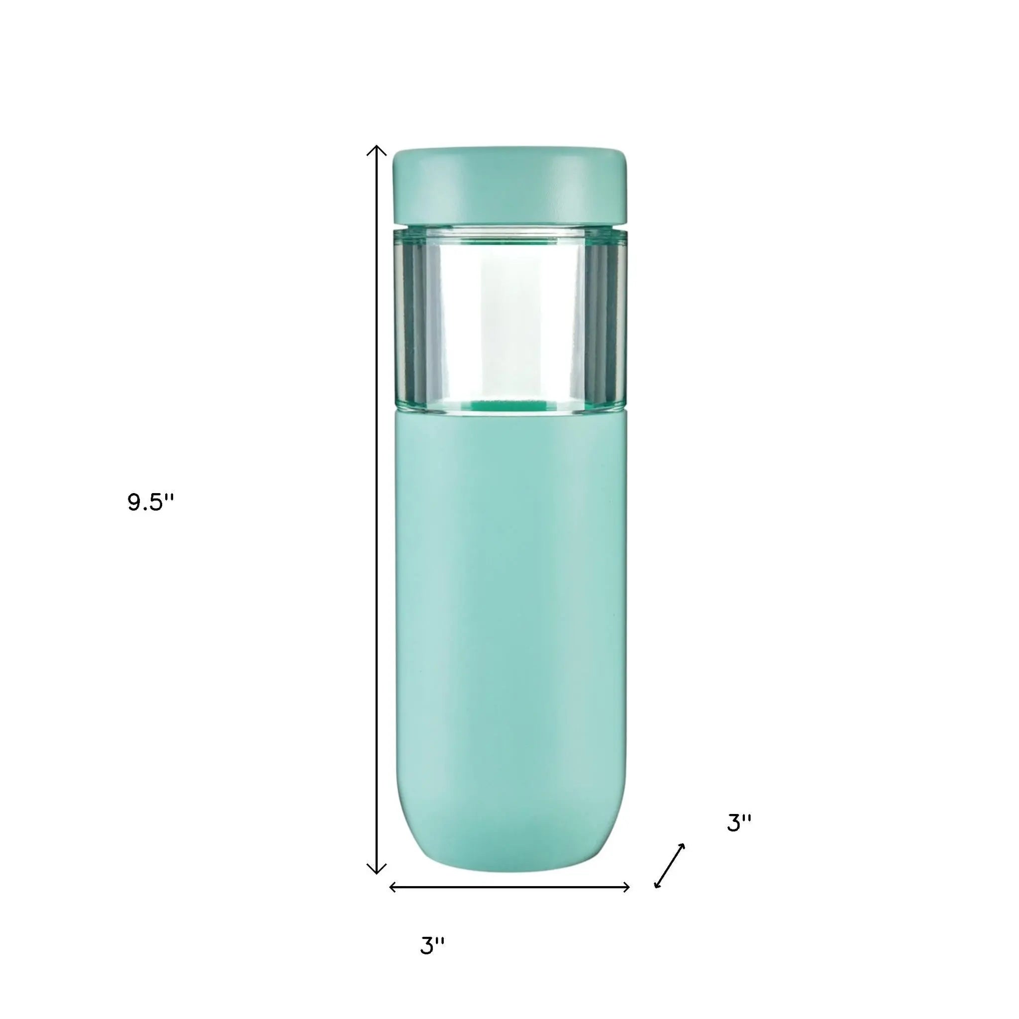 Clear And Green Stainless Steel Straight Shape Stemless Drinking Glass Homeroots Kitchen & Dining