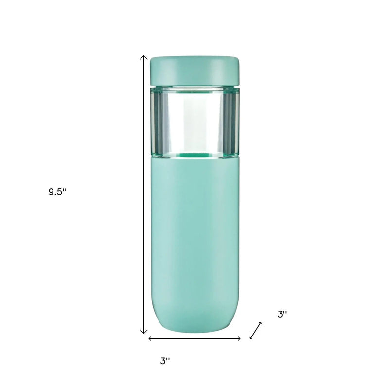 Clear And Green Stainless Steel Straight Shape Stemless Drinking Glass Homeroots Kitchen & Dining
