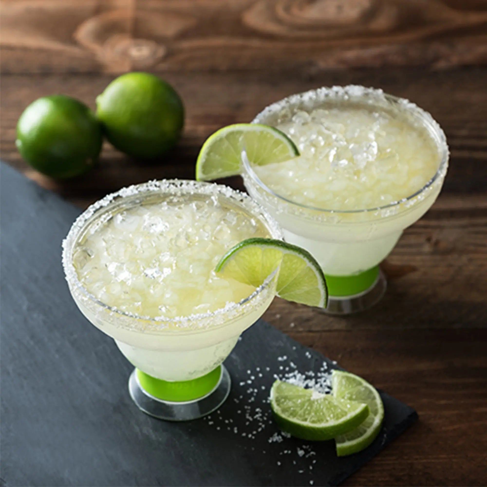 Clear And Green Tritan Plastic Unique Shape Stemless Margarita Glass Homeroots Kitchen & Dining