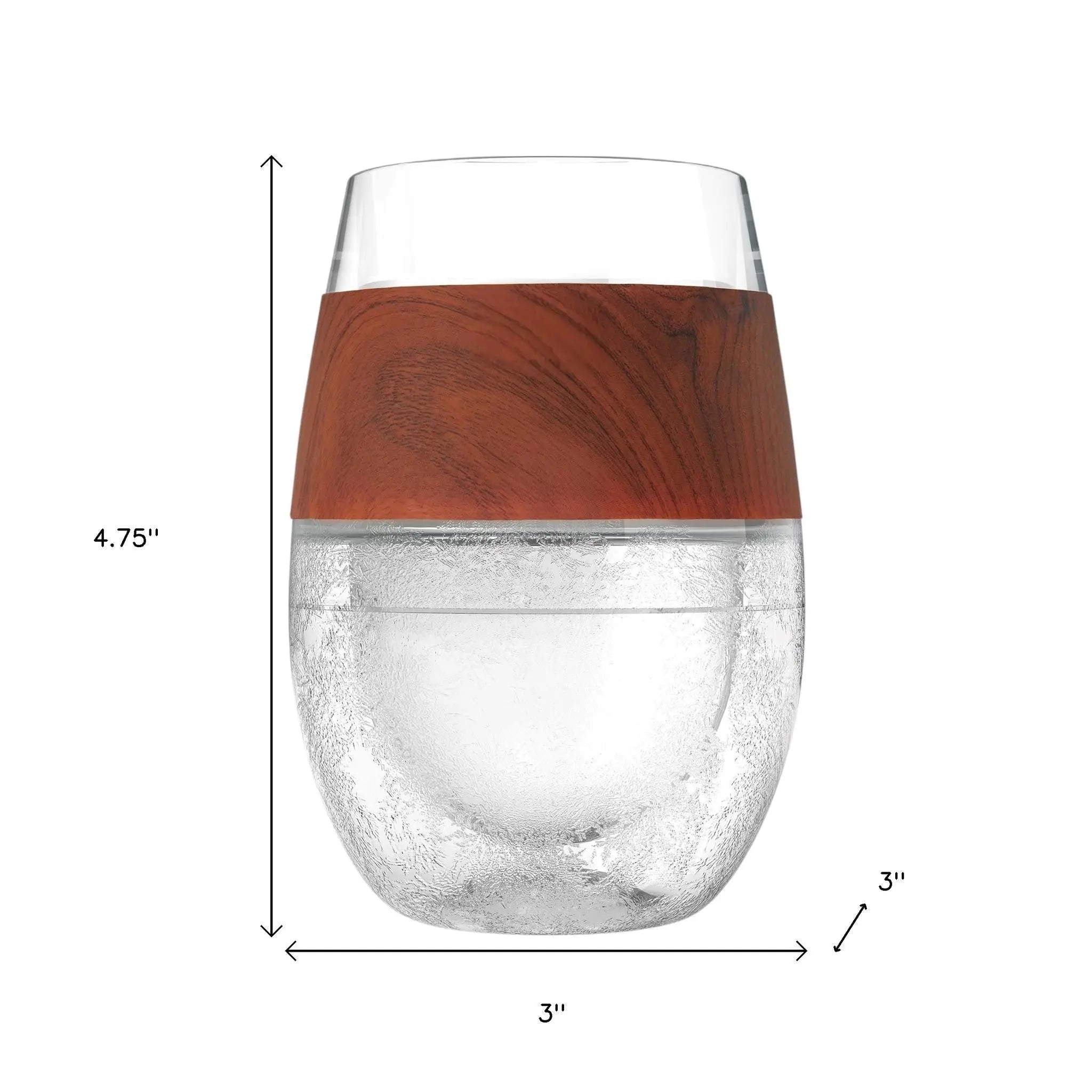 Clear And Natural Tritan Plastic Convex Curve Shape Stemless All Purpose Wine Glass Homeroots Kitchen & Dining