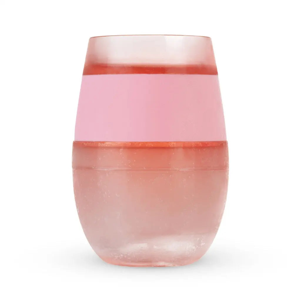 Clear And Pink Tritan Plastic Convex Curve Shape Stemless All Purpose Wine Glass Homeroots Kitchen & Dining
