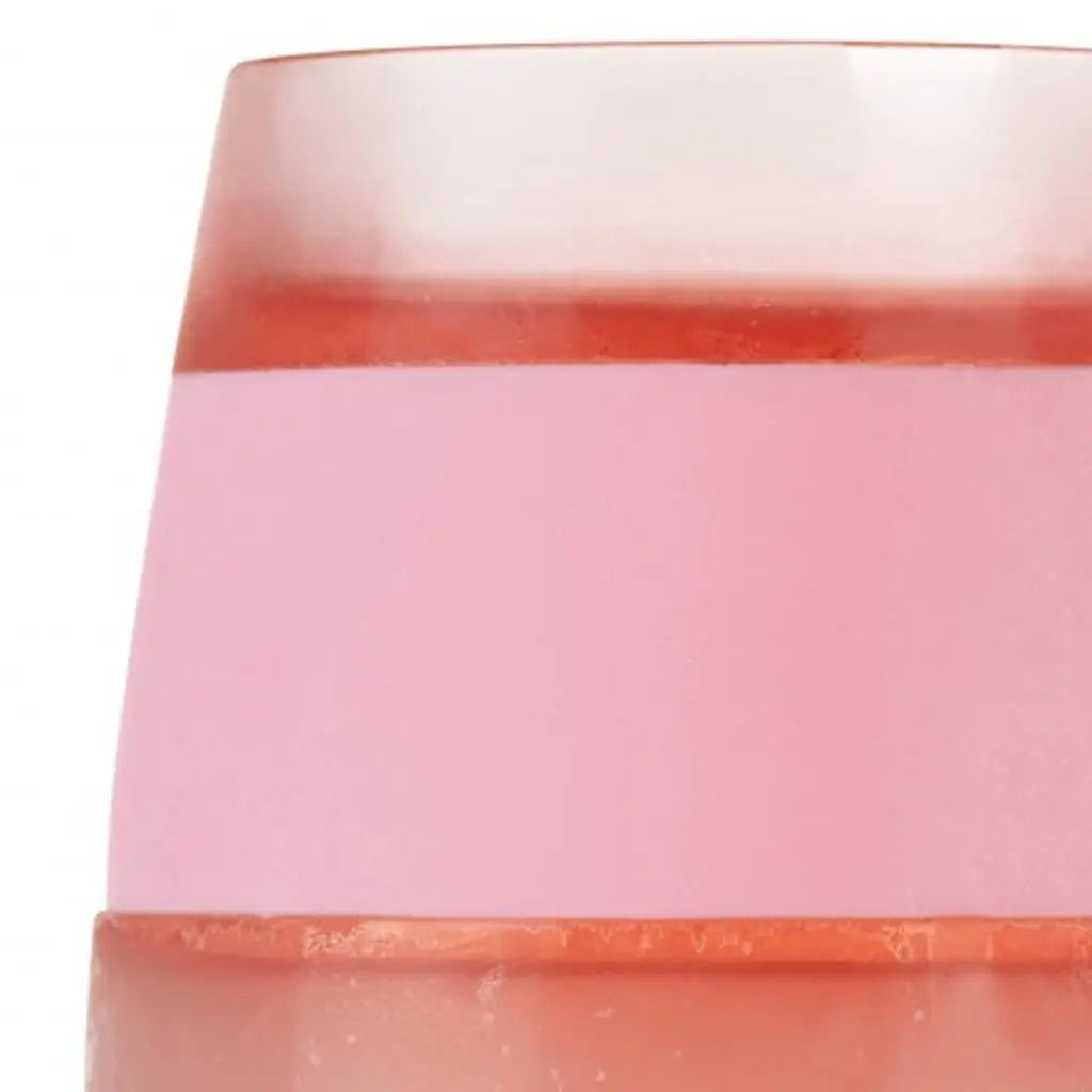 Clear And Pink Tritan Plastic Convex Curve Shape Stemless All Purpose Wine Glass Homeroots Kitchen & Dining