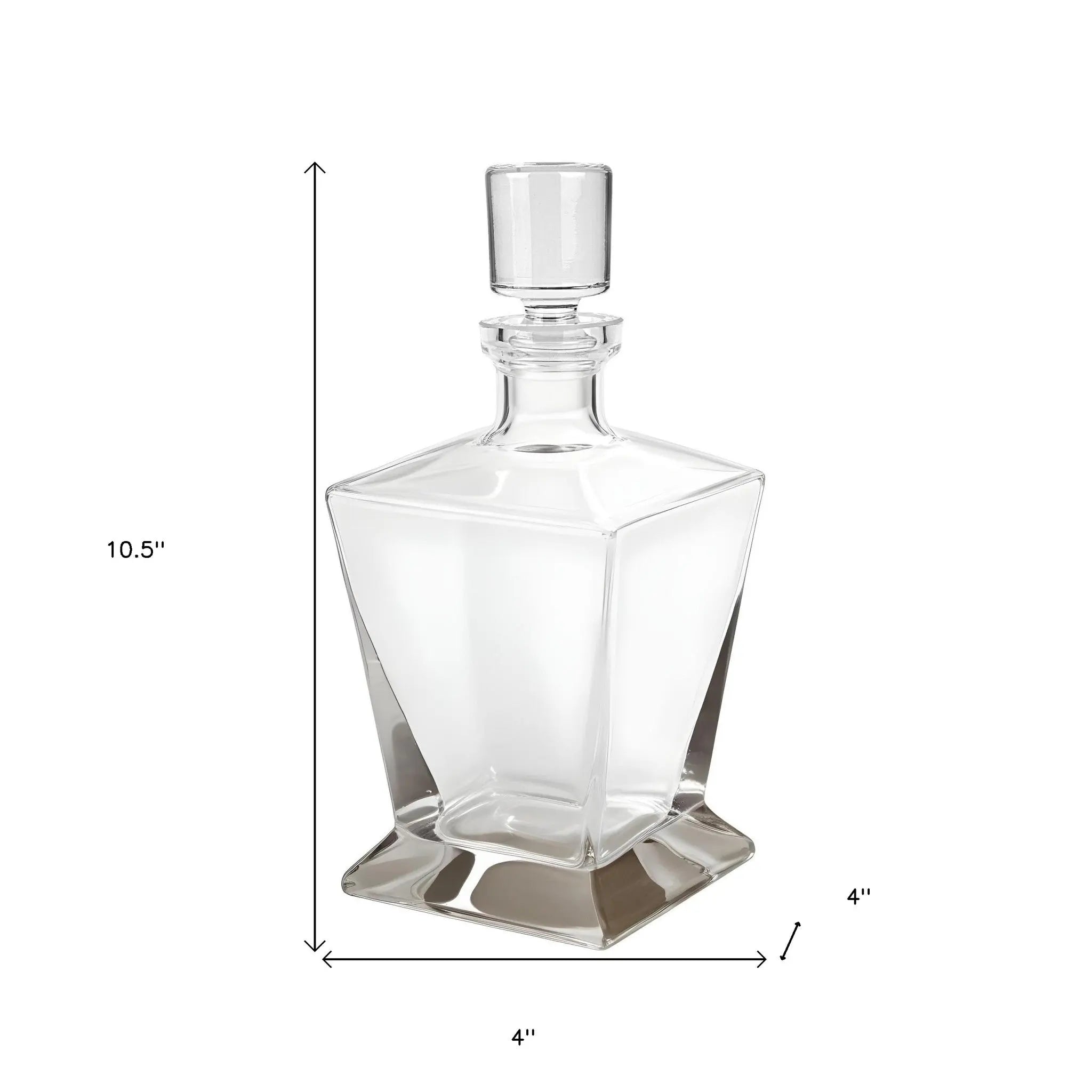 Clear Crystal Angular Shape Stemless Decanter Homeroots Kitchen & Dining