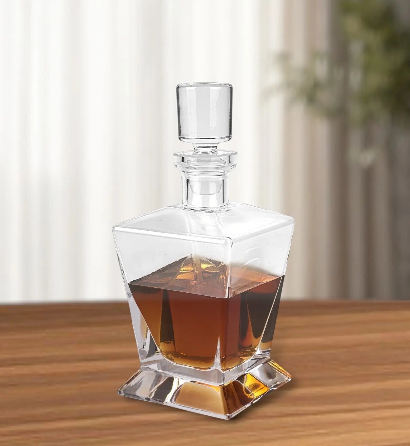 Clear Crystal Angular Shape Stemless Decanter Homeroots Kitchen & Dining