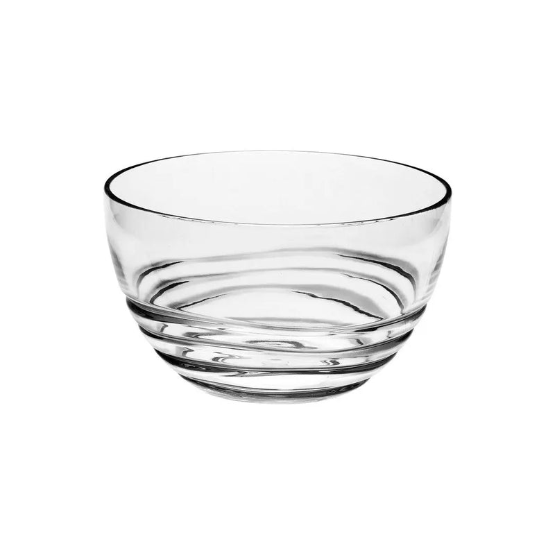 Clear Four Piece Round Swirl Acrylic Service For Four Bowl Set Homeroots Kitchen & Dining