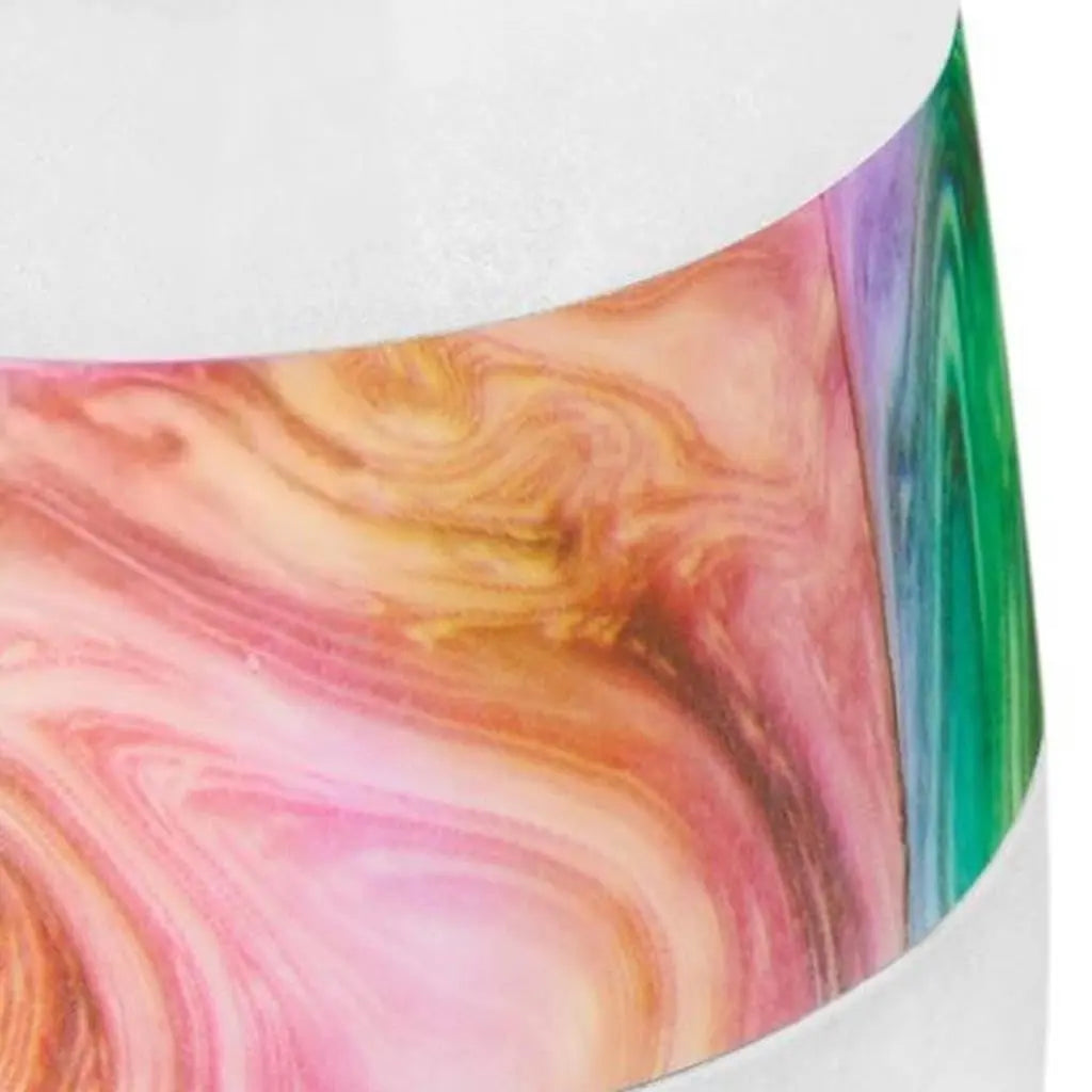 Clear Green And Pink Tritan Plastic Convex Curve Shape Stemless All Purpose Wine Glass Homeroots Kitchen & Dining