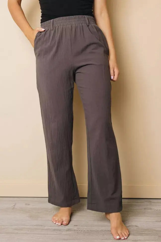 Clorinda Wide Leg Pants Stay Warm in Style