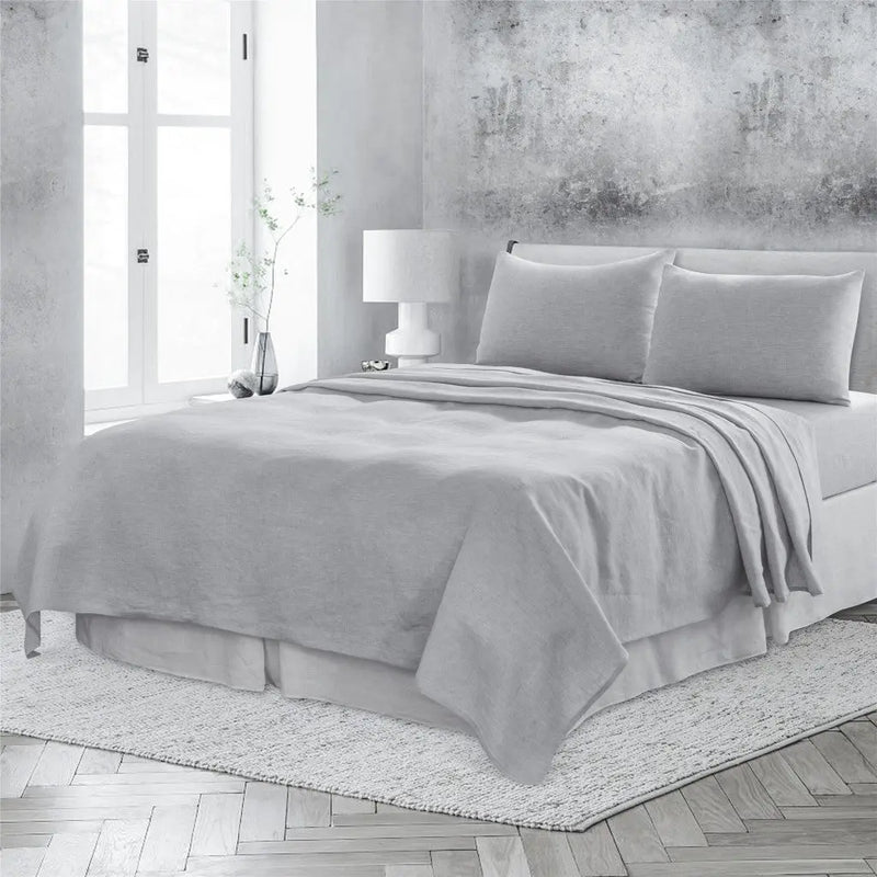 Cloud Linen King Flat Sheet Homeroots Bed & Bath