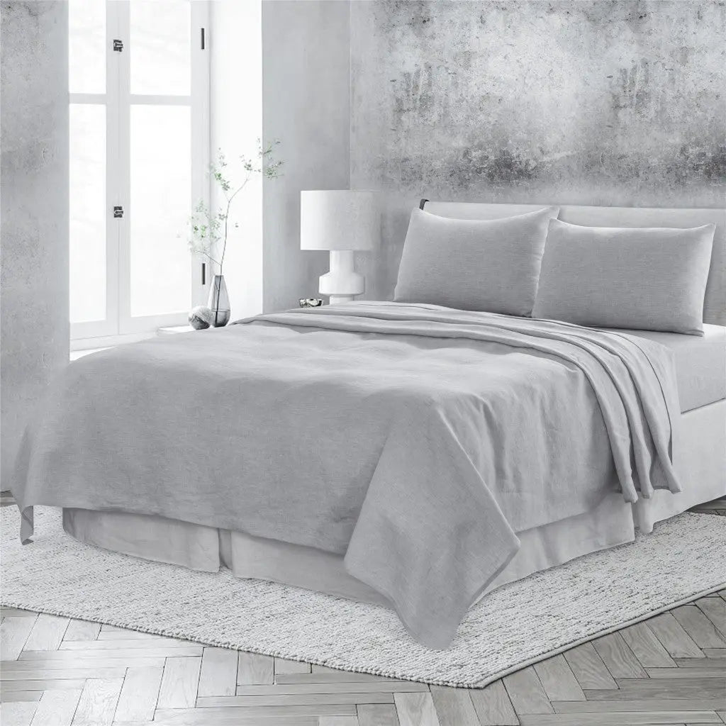Cloud Linen Twin Flat Sheet Homeroots Bed & Bath