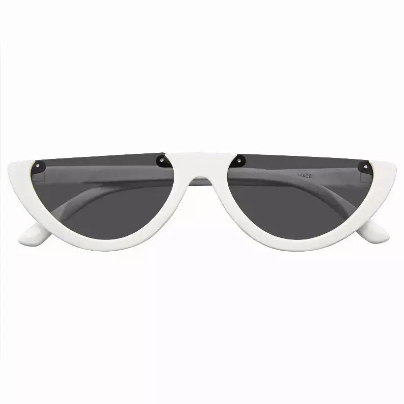 Clout Goggles Cat Eye Sunglasses Vintage Half Mod Style Retro Sunglasses Sunglass Memphis