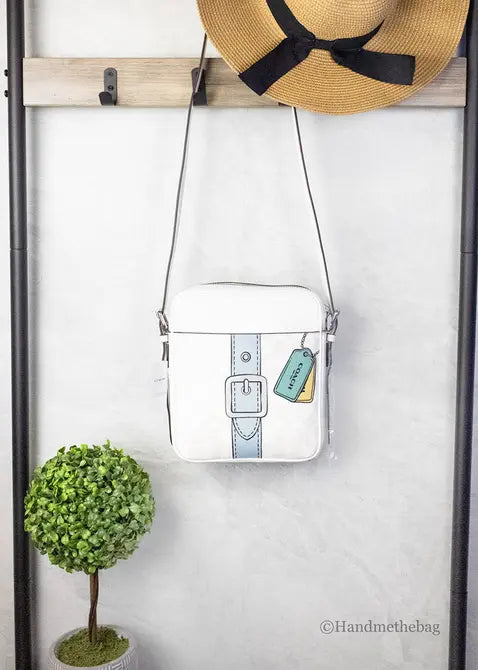 Coach Hudson 21 Medium Chalk Trompe L'oeil Print Handbag JV Deals