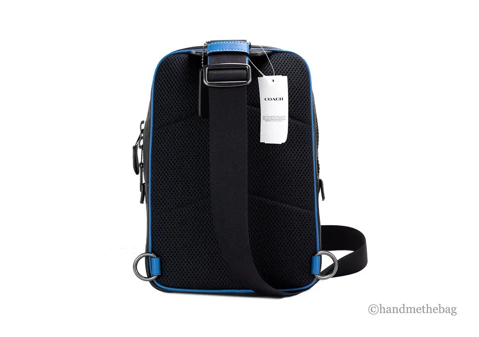 Coach Khaki Blue Jay Coated Canvas Colorblock Track Pack JV Deals
