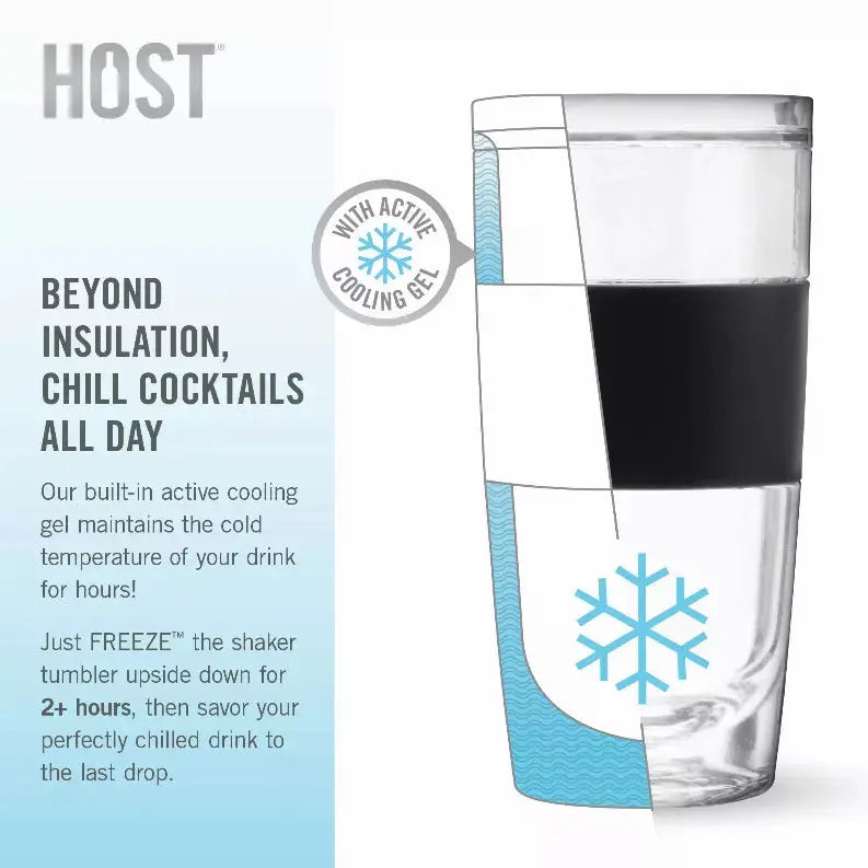Cocktail Shaker FREEZE Cooling Cup by HOST True Brands