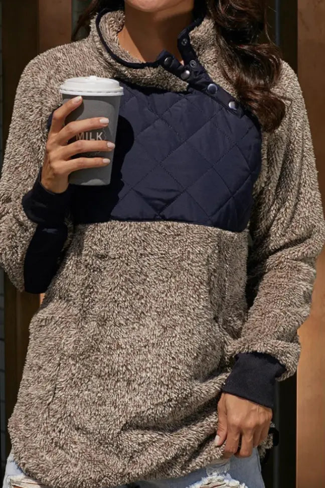 Coffee Break Fleece Sweater Stay Warm in Style