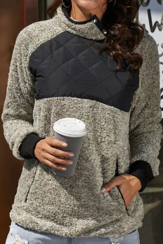 Coffee Break Fleece Sweater Stay Warm in Style
