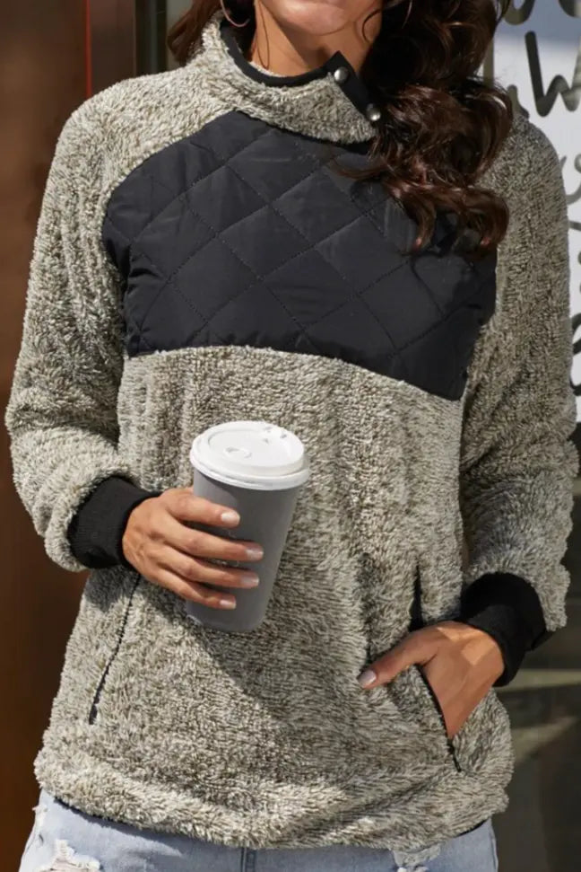 Coffee Break Fleece Sweater Stay Warm in Style