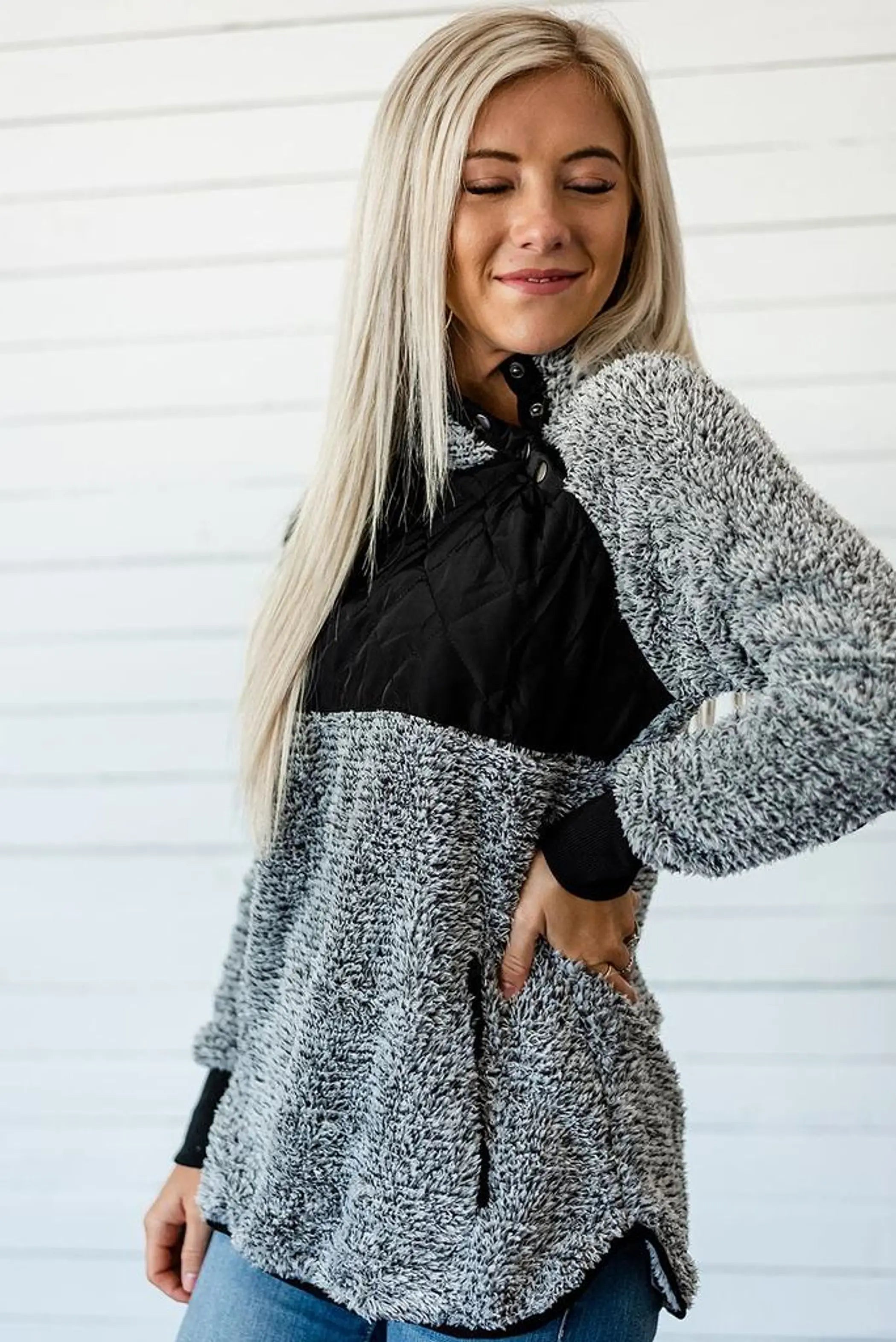 Coffee Break Fleece Sweater Stay Warm in Style