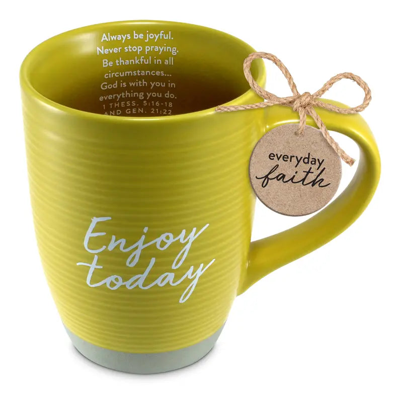 Coffee Mug Enjoy Today Mustard Yellow Dicksons Inc