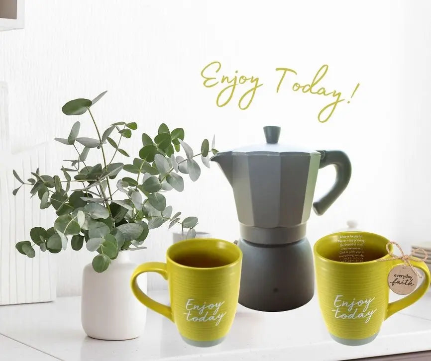 Coffee Mug Enjoy Today Mustard Yellow Dicksons Inc